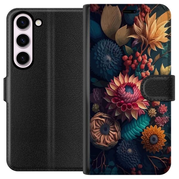 Yhteensopiva Lompakkokotelo Samsung Galaxy S23 Blommor