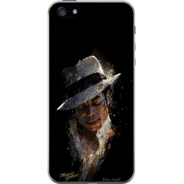 Kompatibelt Mobildeksel til Apple iPhone 5 Kunstnerisk portrett av mann med hvit hatt og glitrende detaljer