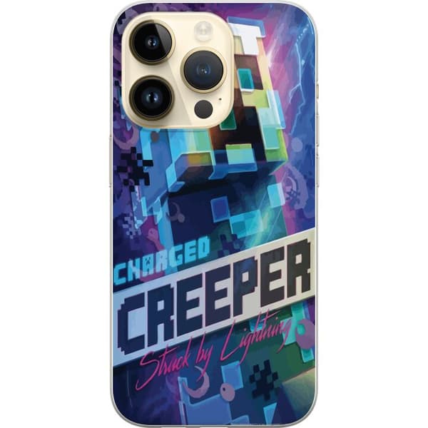 Kompatibel Mobilcover til Apple iPhone 14 Pro Minecraft Creeper