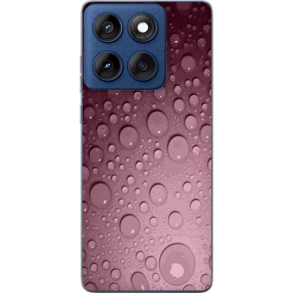 Kompatibelt Mobildeksel til Motorola Edge 60 Rosa vattendroppar