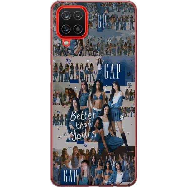 Kompatibelt Mobildeksel til Samsung Galaxy A12 KATSEYE denim collage