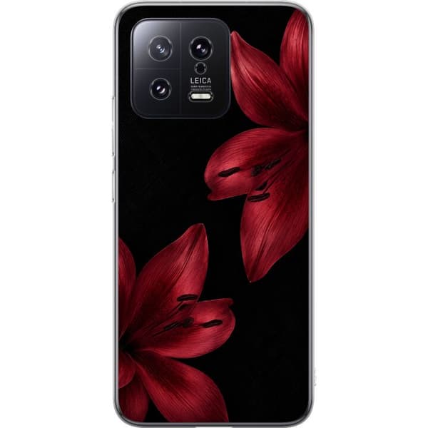 Kompatibelt Mobildeksel til Xiaomi 13 Rød lilje noir