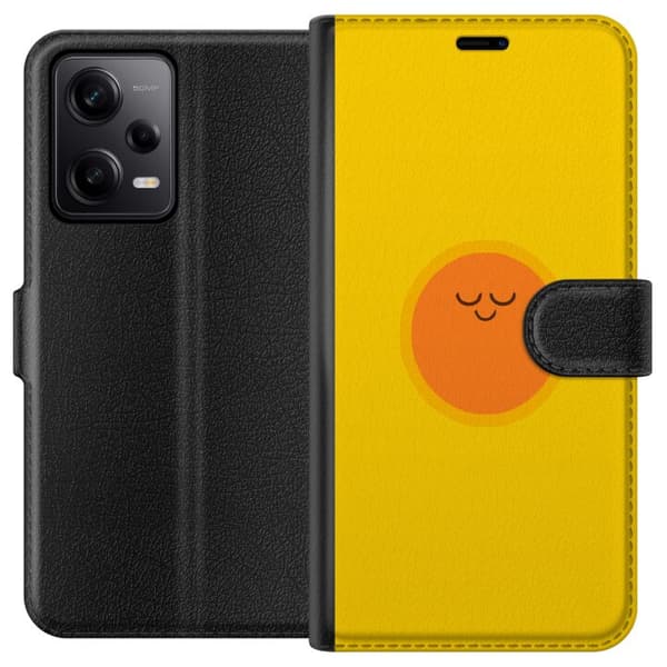 Kompatibelt Lommeboketui til Xiaomi Redmi Note 12 Pro Sovande solfigur