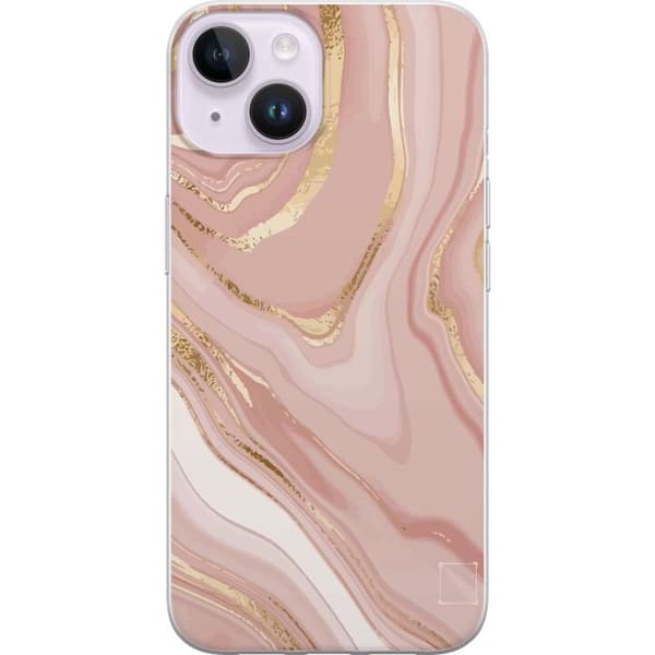 Kompatibel Mobilcover til Apple iPhone 14 Marmor Guld