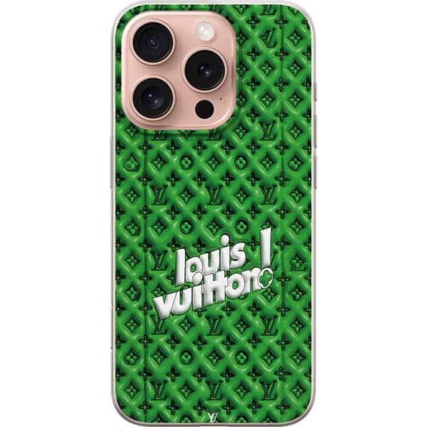 Kompatibelt Mobildeksel til Apple iPhone 16 Pro Grønt luksusmønster med monogram