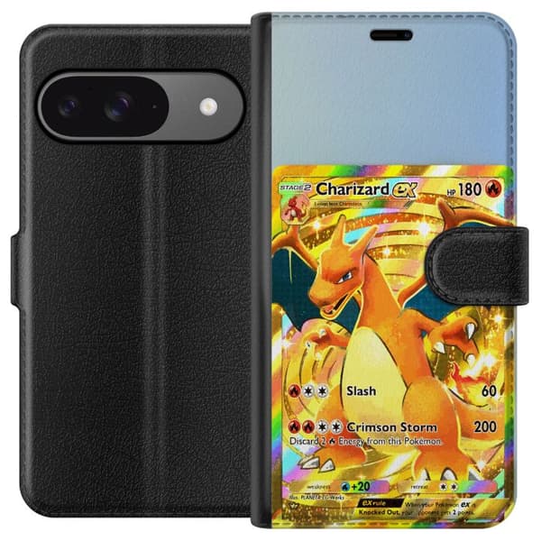 Kompatibelt Lommeboketui til Google Pixel 9 Pro Premiummotiv med Charizard EX