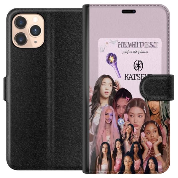 Kompatibelt Lommeboketui til Apple iPhone 11 Pro KATSEYE rosa collage