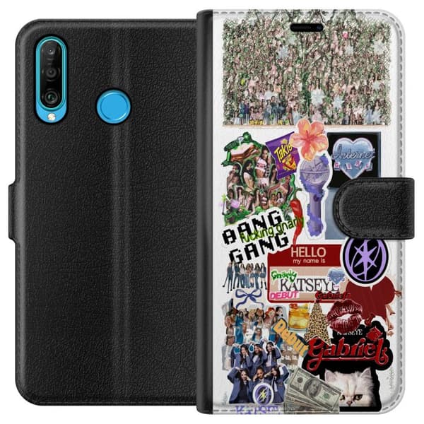 Kompatibel Tegnebogsetui til Huawei P30 lite kattøje
