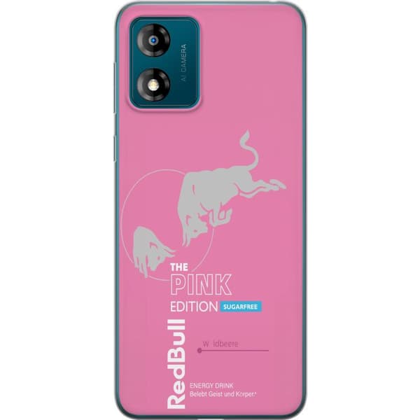 Kompatibelt Mobildeksel til Motorola Moto E13 Moderne rosa energidrikksdesign