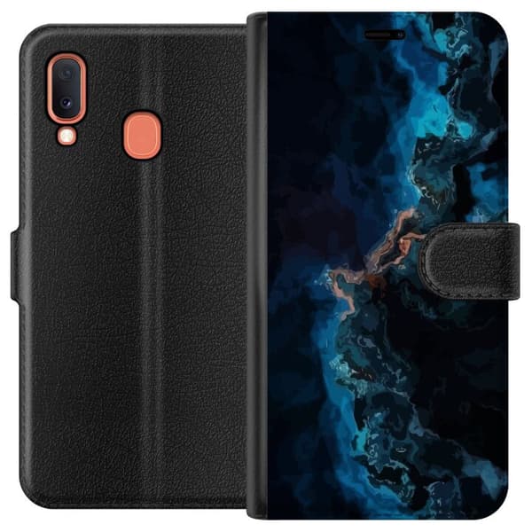 Kompatibelt Plånboksfodral till Samsung Galaxy A20e Galaxy Marmor
