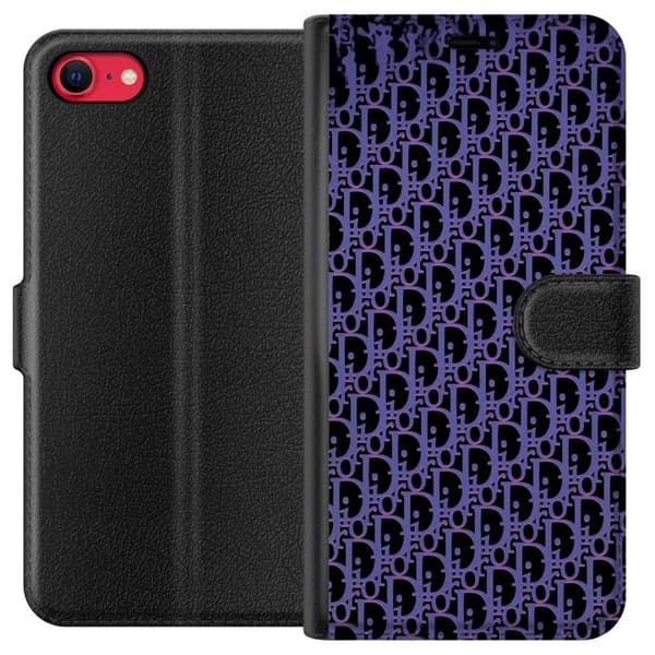 Kompatibelt Lommeboketui til Apple iPhone 7 Moderneluksuriøst monogram i stilrent design
