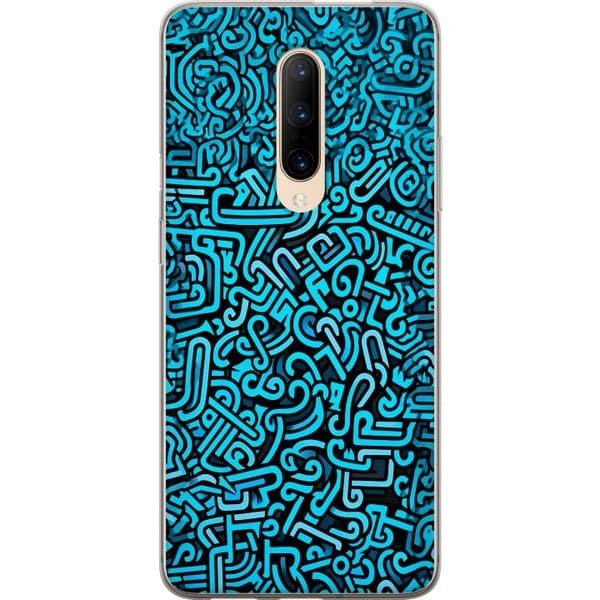 Kompatibelt Mobildeksel til OnePlus 7 Pro Blå abstrakt graffiti