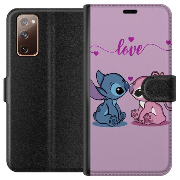 Kompatibel Tegnebogsetui til Samsung Galaxy S20 FE Lilo & Stitch – Angel Edition