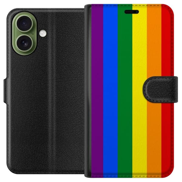 Kompatibel Tegnebogsetui til Apple iPhone 18 Pride Flagga