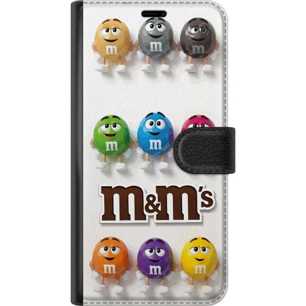 Kompatibel Tegnebogsetui til Google Pixel 9 Legende M&M's design med farverige figurer