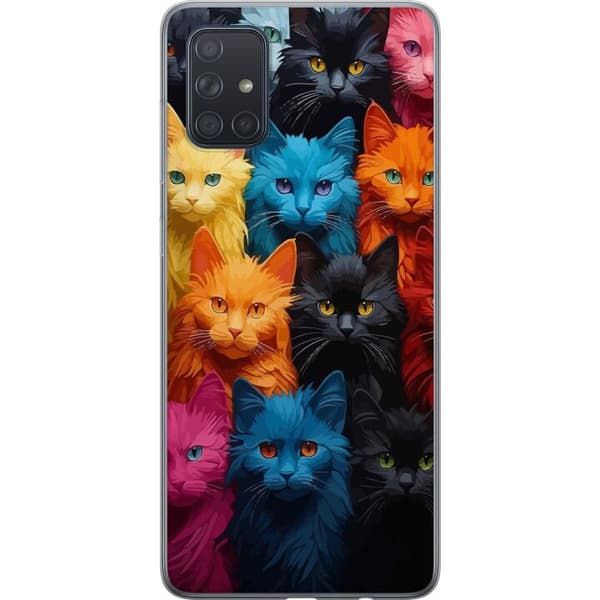 Kompatibelt Mobildeksel til Samsung Galaxy A71 Katter