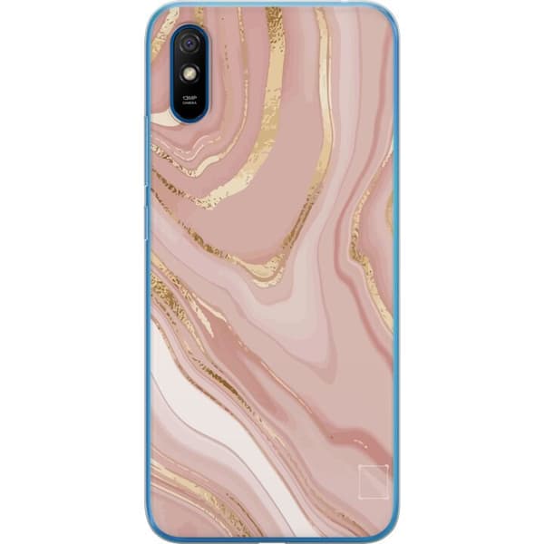 Kompatibelt Mobilskal till Xiaomi Redmi 9A Marmor Guld