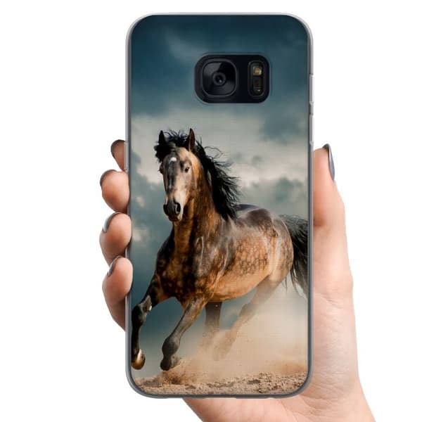 Kompatibelt Mobildeksel til Samsung Galaxy S7 Hest