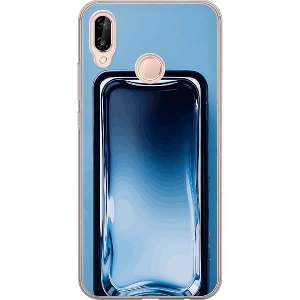 Kompatibelt Mobildeksel til Huawei P20 lite Blå glaseffekt