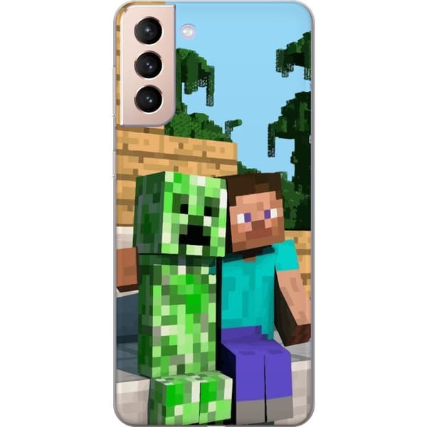 Kompatibelt Mobildeksel til Samsung Galaxy S21 MineCraft