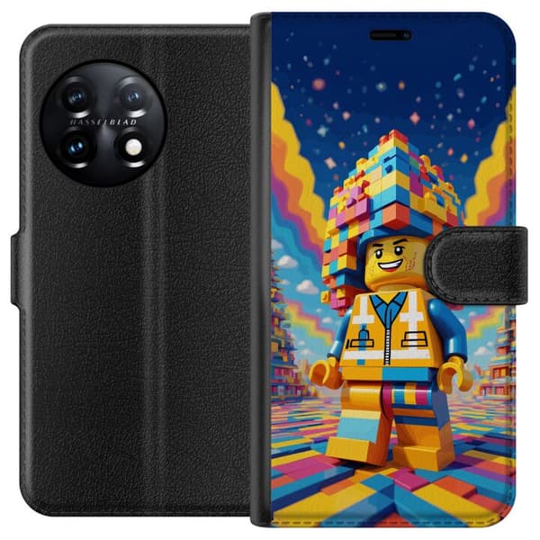 Kompatibel Tegnebogsetui til OnePlus 11 Byggklossfigur
