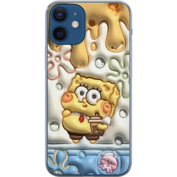 Kompatibelt Mobildeksel til Apple iPhone 12 SpongeBob firkant