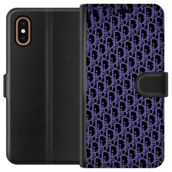 Kompatibelt Lommeboketui til Apple iPhone XS Max Moderneluksuriøst monogram i stilrent design