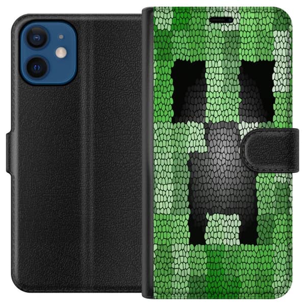 Kompatibelt Lommeboketui til Apple iPhone 12 Creeper / Minecraft