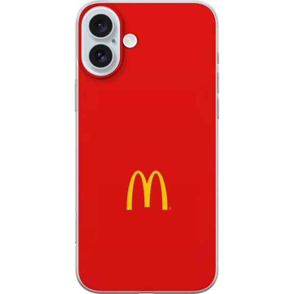 Kompatibelt Mobildeksel til Apple iPhone 16 Plus Ikonisk McDonald's design i minimalistisk stil