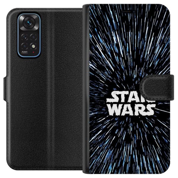 Kompatibel Tegnebogsetui til Xiaomi Redmi Note 11 Klassisk Star Wars design med rumfølelse