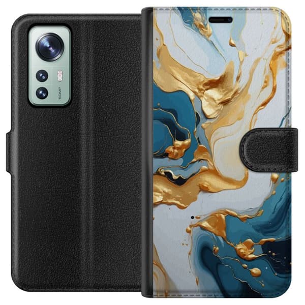 Yhteensopiva Lompakkokotelo Xiaomi 12 Tippuva väri