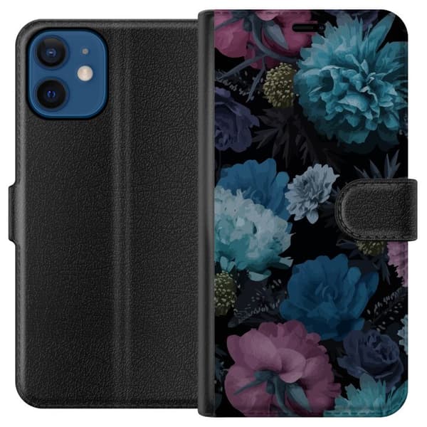 Kompatibel Tegnebogsetui til Apple iPhone 12 mini Blomster