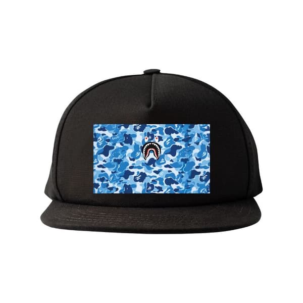 Snapback-lippalakki Blå kamouflagehaj Musta Aikuinen