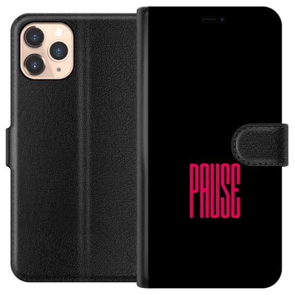 Yhteensopiva Lompakkokotelo Apple iPhone 11 Pro Pause text