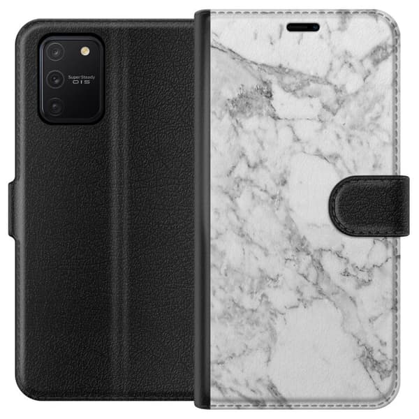 Kompatibelt Lommeboketui til Samsung Galaxy S10 Lite Marmor Hvit