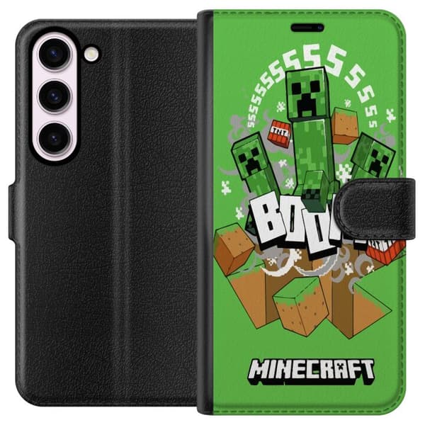 Kompatibel Tegnebogsetui til Samsung Galaxy S23 Minecraft