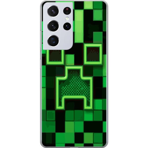 Kompatibelt Mobildeksel til Samsung Galaxy S21 Ultra 5G Minecraft