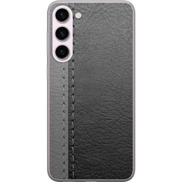 Kompatibel Mobilcover til Samsung Galaxy S23+ Sort & Grå Læder