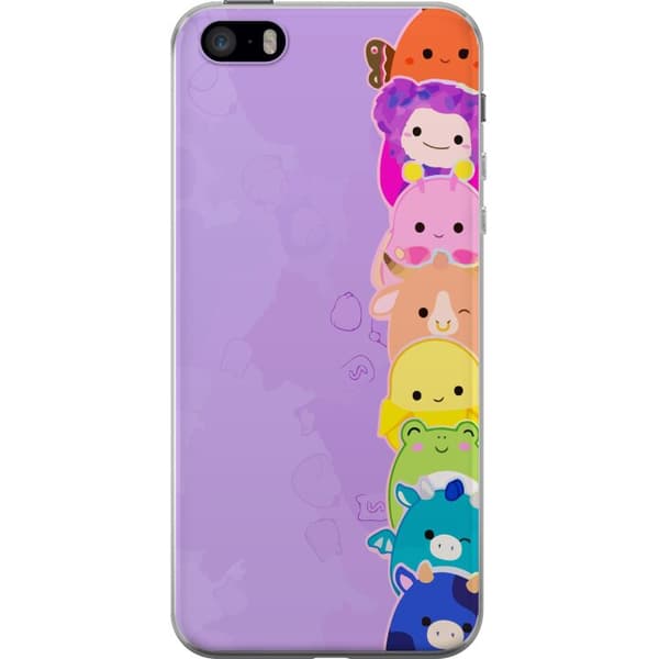 Kompatibelt Mobildeksel til Apple iPhone 5s  Lekende illustrasjon med glade Dumpling Squishy-karakterer i regnbuefarger
