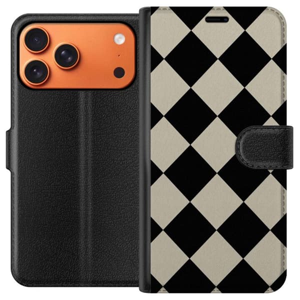 Kompatibelt Lommeboketui til Apple iPhone 17 Pro Max Mono-diamant