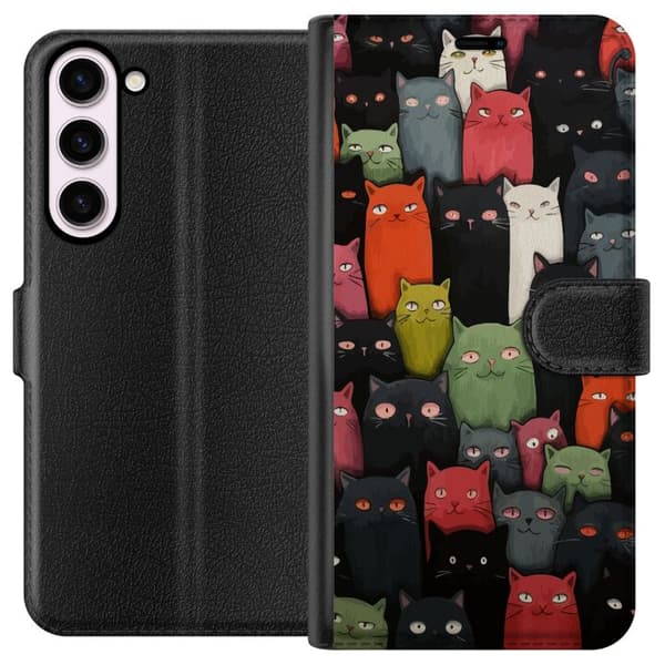 Kompatibelt Plånboksfodral till Samsung Galaxy S23+ Katter