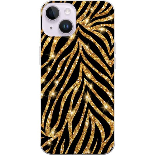 Kompatibelt Mobilskal till Apple iPhone 14 Plus Gold & Glitter