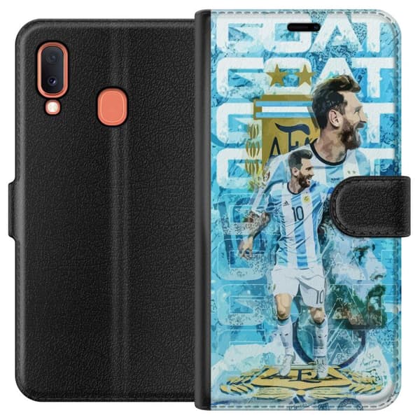 Kompatibelt Lommeboketui til Samsung Galaxy A20e Messi