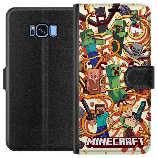 Kompatibelt Plånboksfodral till Samsung Galaxy S8 Minecraft