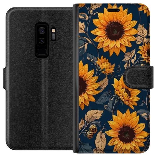 Kompatibelt Lommeboketui til Samsung Galaxy S9+ Solroser