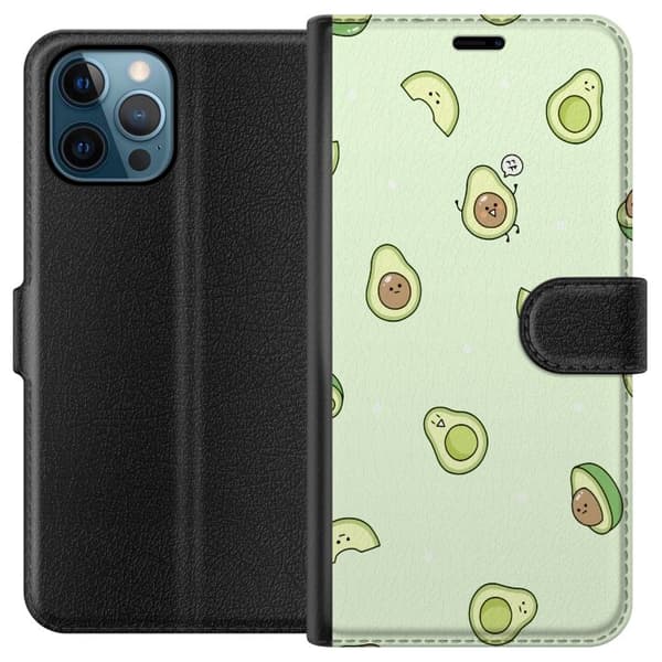Kompatibelt Plånboksfodral till Apple iPhone 12 Pro Glad Avokado