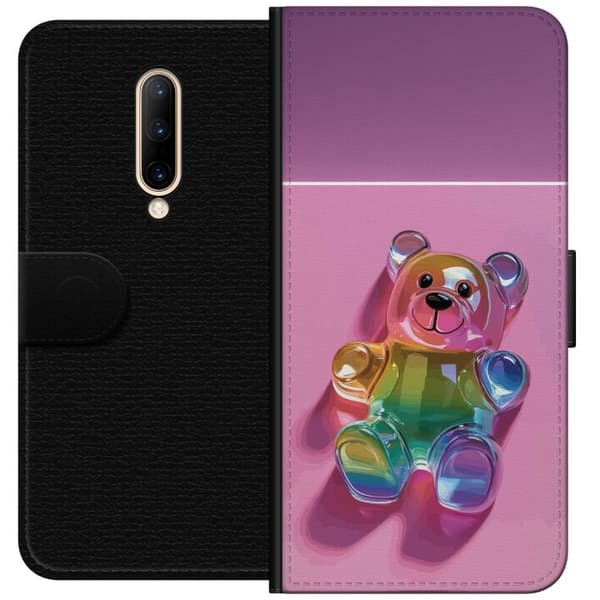 Kompatibelt Plånboksfodral till OnePlus 7 Pro Gullig nalledesign med regnbågstema