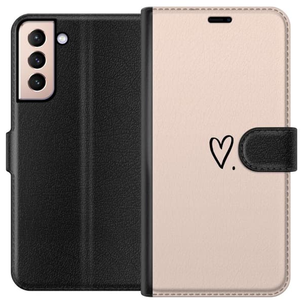 Kompatibel Tegnebogsetui til Samsung Galaxy S21 Hjerte