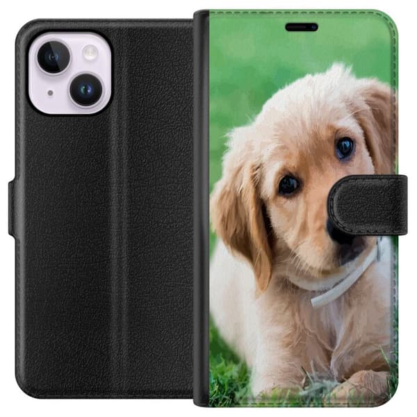 Kompatibel Tegnebogsetui til Apple iPhone 14 Plus Hund