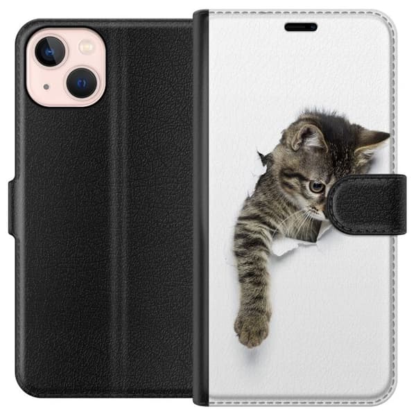 Kompatibelt Plånboksfodral till Apple iPhone 13 mini Katt